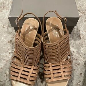 Franco Sarto brand new Women's Tan Strappy Slingback Sandals